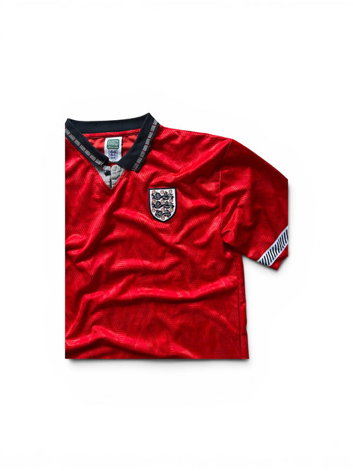 England 1990 Away Red Shirt (Large) - Premium Second hand